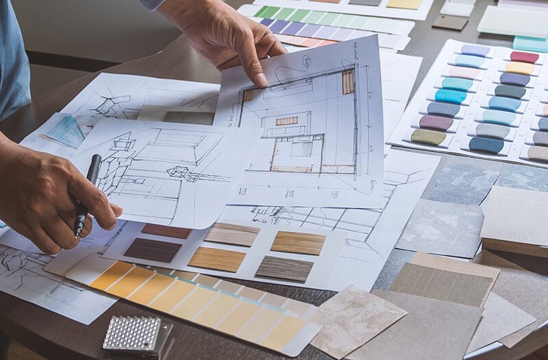 architect planning interior design